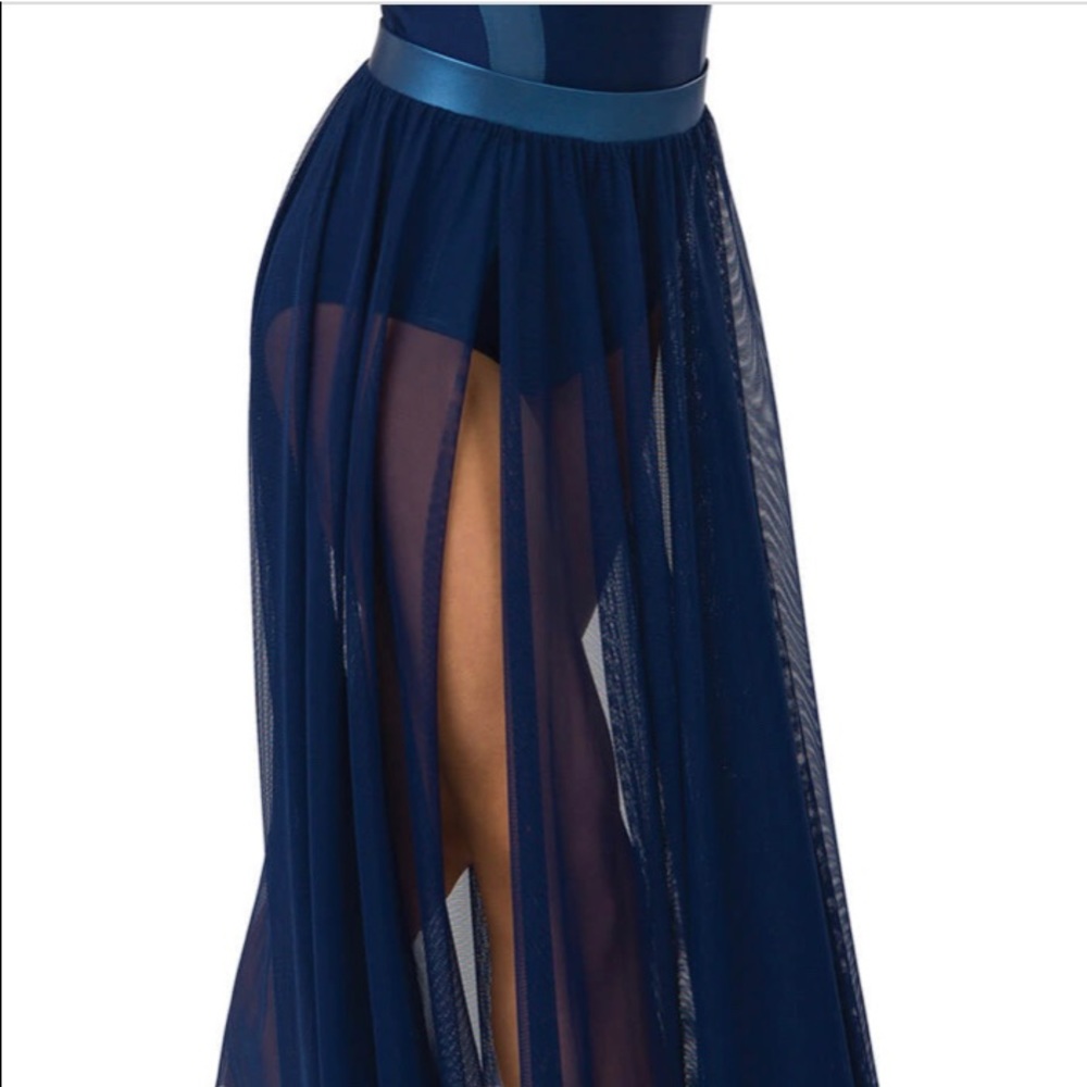 Blue mesh dance skirt Teen